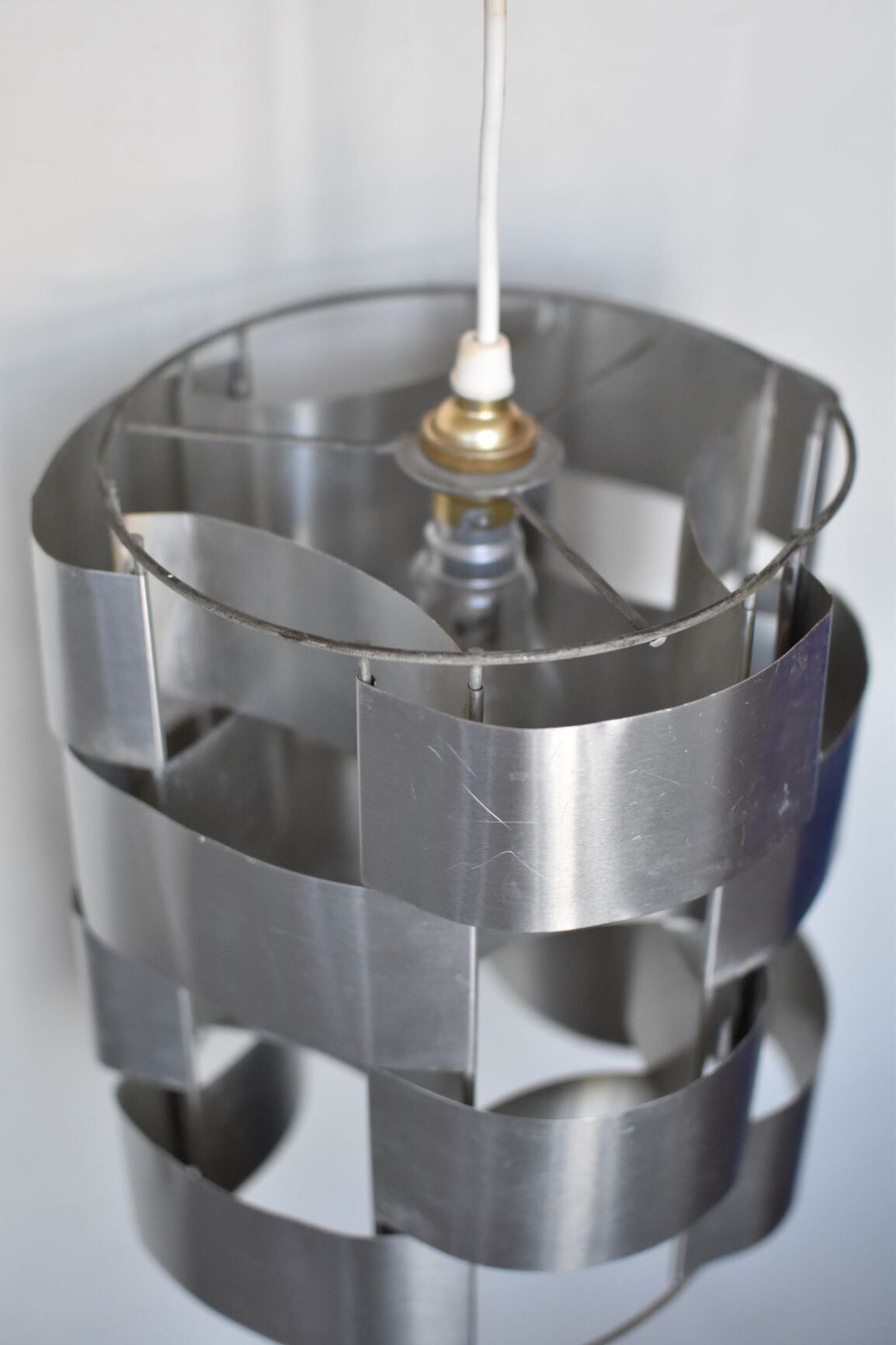 Max Sauze aluminum hanging lamp 1970