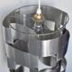 Max Sauze aluminum hanging lamp 1970