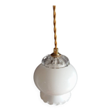 Lampe baladeuse nomade opaline blanche, 1950