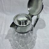 Crystal and silver-plated jug