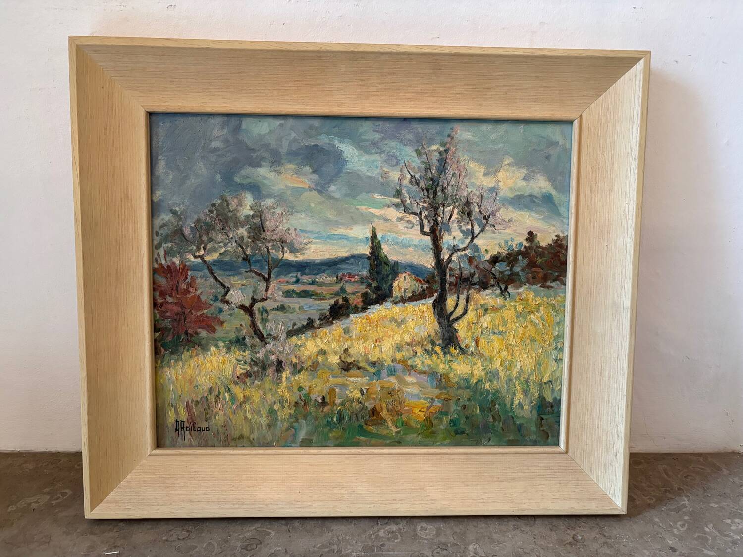 Mediterranean landscape signed