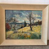 Mediterranean landscape signed
