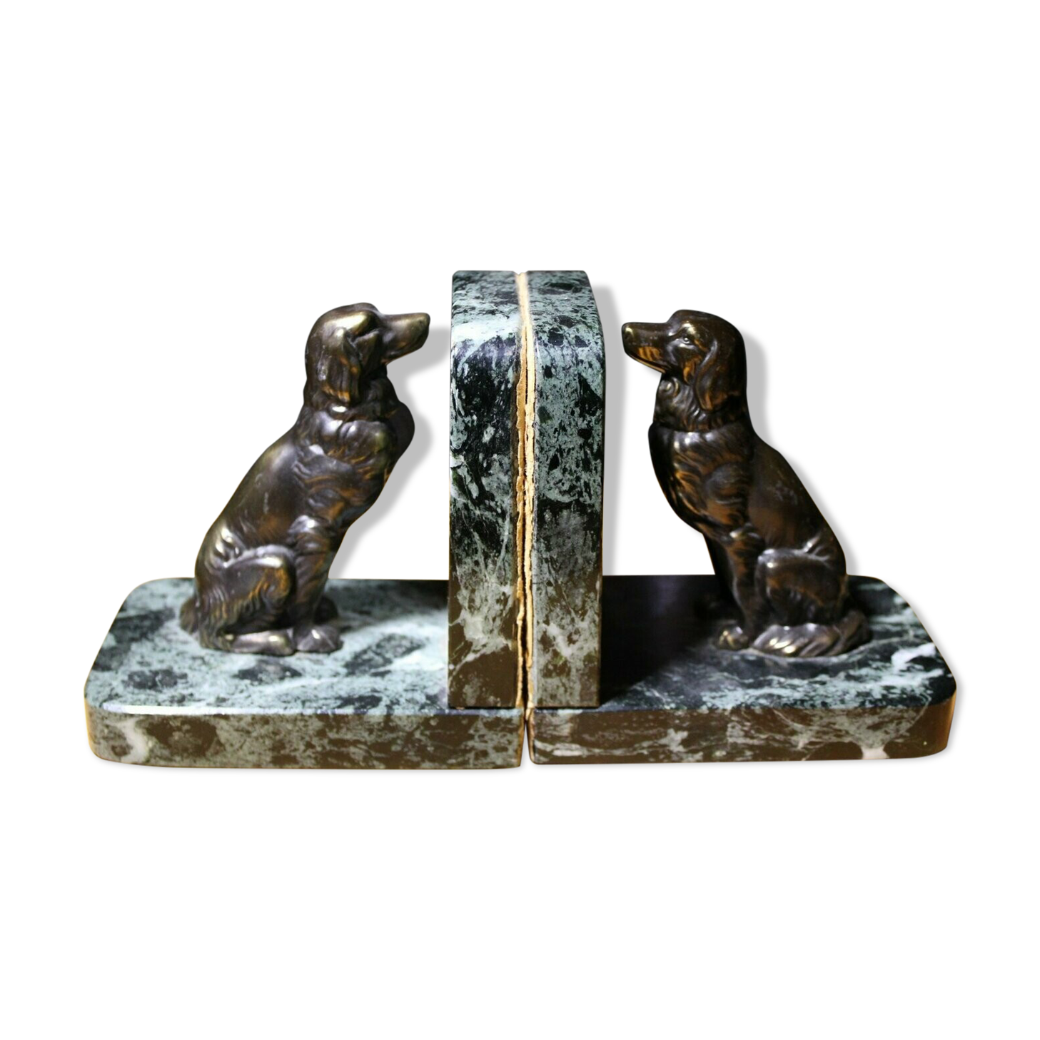 Dog book greenhouse on a marble base