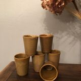 Set of 6 sandstone cups