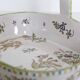 Ceramic basket of Martres Tolosane, hand painted