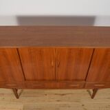 Mid-Century Teak High Sideboard, Denmark, 1960s