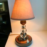 Lampe à poser en cuivre et verre art déco années 30