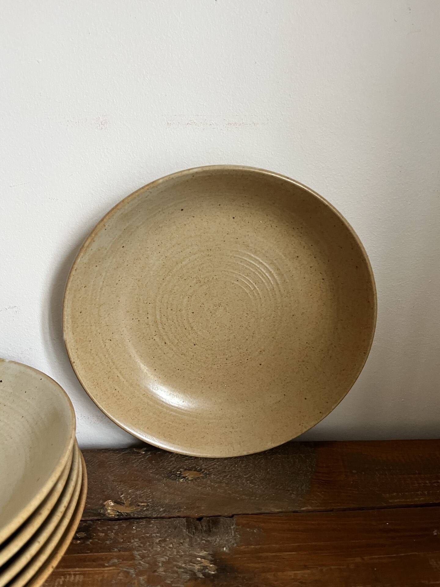 6 deep plates in stoneware