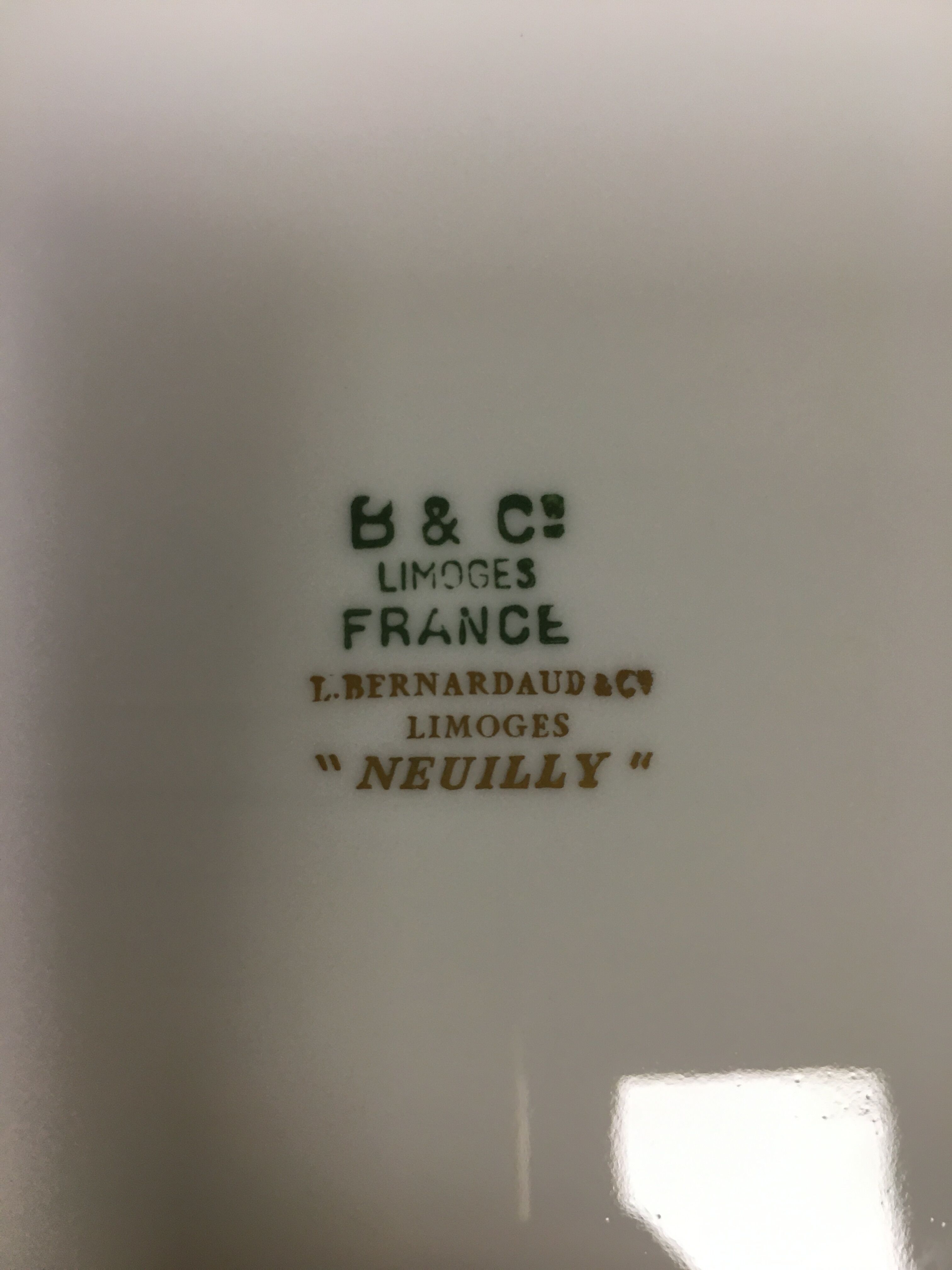 6 flat plates Bernardaud Limoges model Neuilly