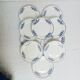 Set of 10 dessert plates, Saint-Amand, iron land, blue flowers