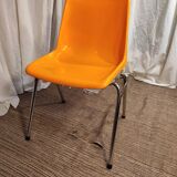 Orange plastic chair 1970