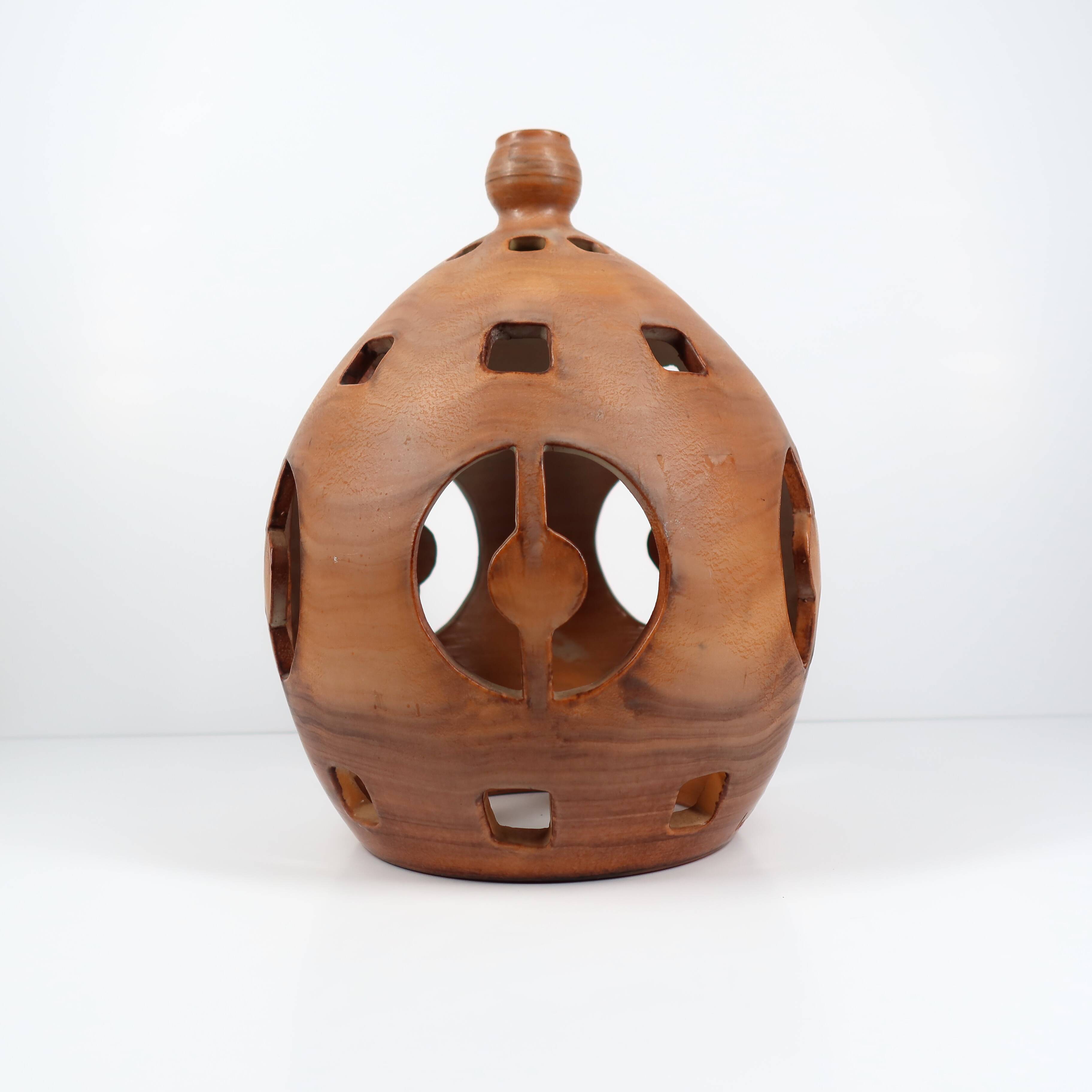 Suspension ou abat‑jour en céramique artisanale signée Ludovic