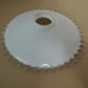 Opaline suspension with serrated edges