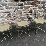 Three chairs in the style of Harry Bertoia