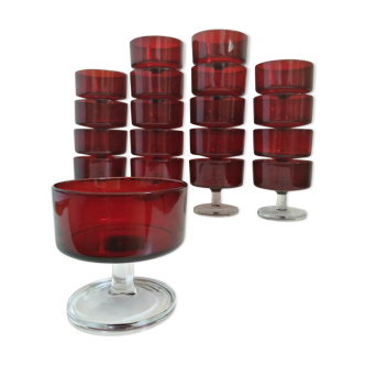 Service of 19 cuts luminarc ruby 70 s