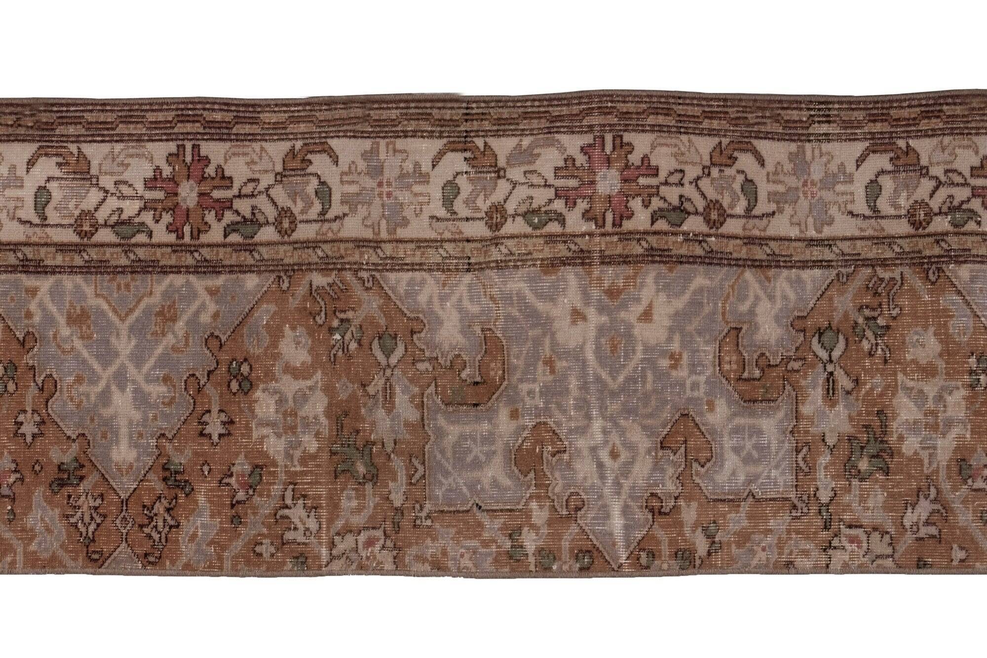 Vintage Turkish hallway rug 62x238 cm