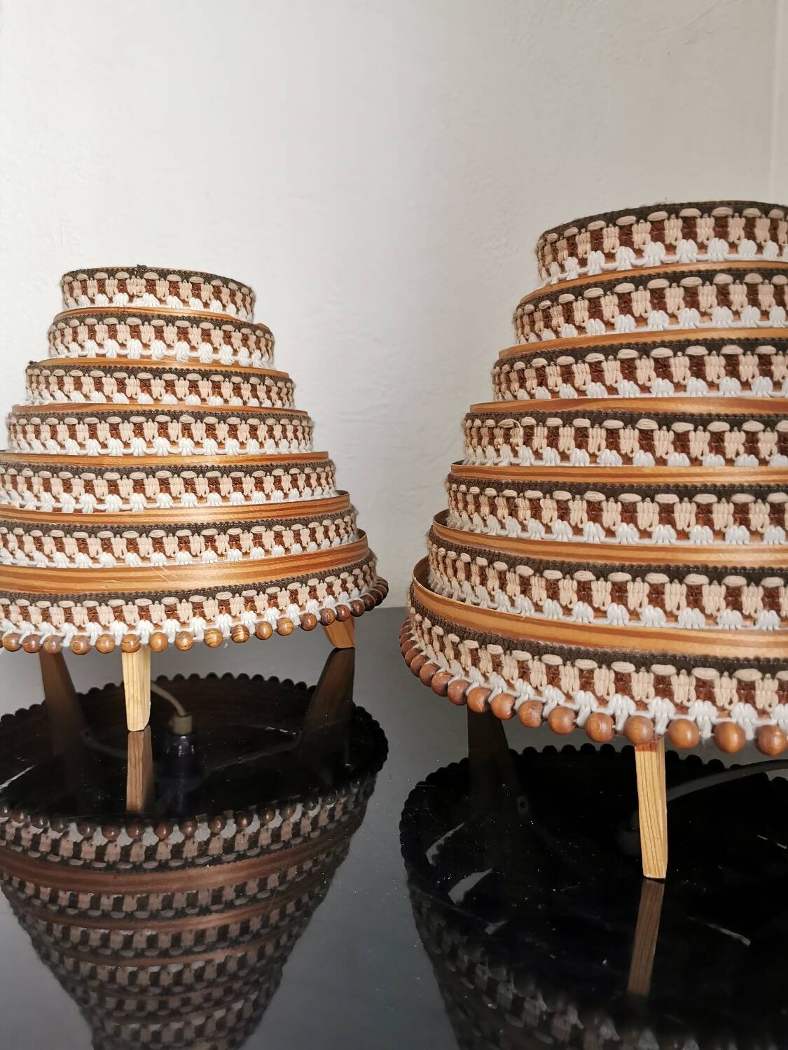 Pair of Scandinavian bedside lamps