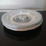 Set of four talking plates from Gien