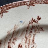 Flat plates iron earth hunting scene vieillard