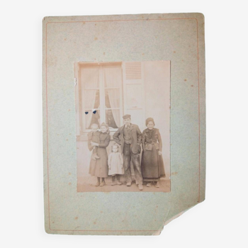Old albumen photograph - Workers - France - Late 19th century
