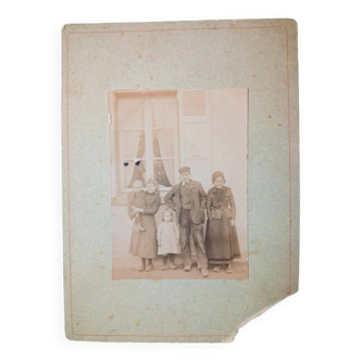 Old albumen photograph - Workers - France - Late 19th century