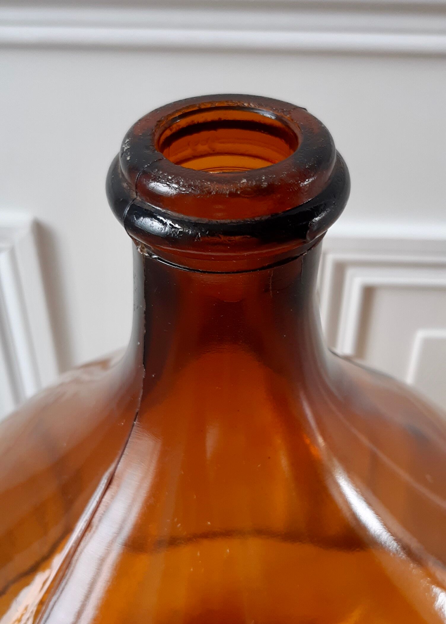 Dame-jeanne ambrée ancienne 10L