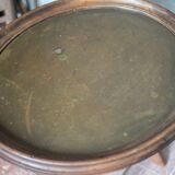 Small folding coffee table with a wooden top and brass in the Napoléon III style.