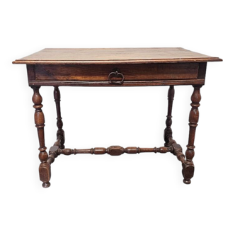 French Louis XIII style oak table with drawer, early 1700s