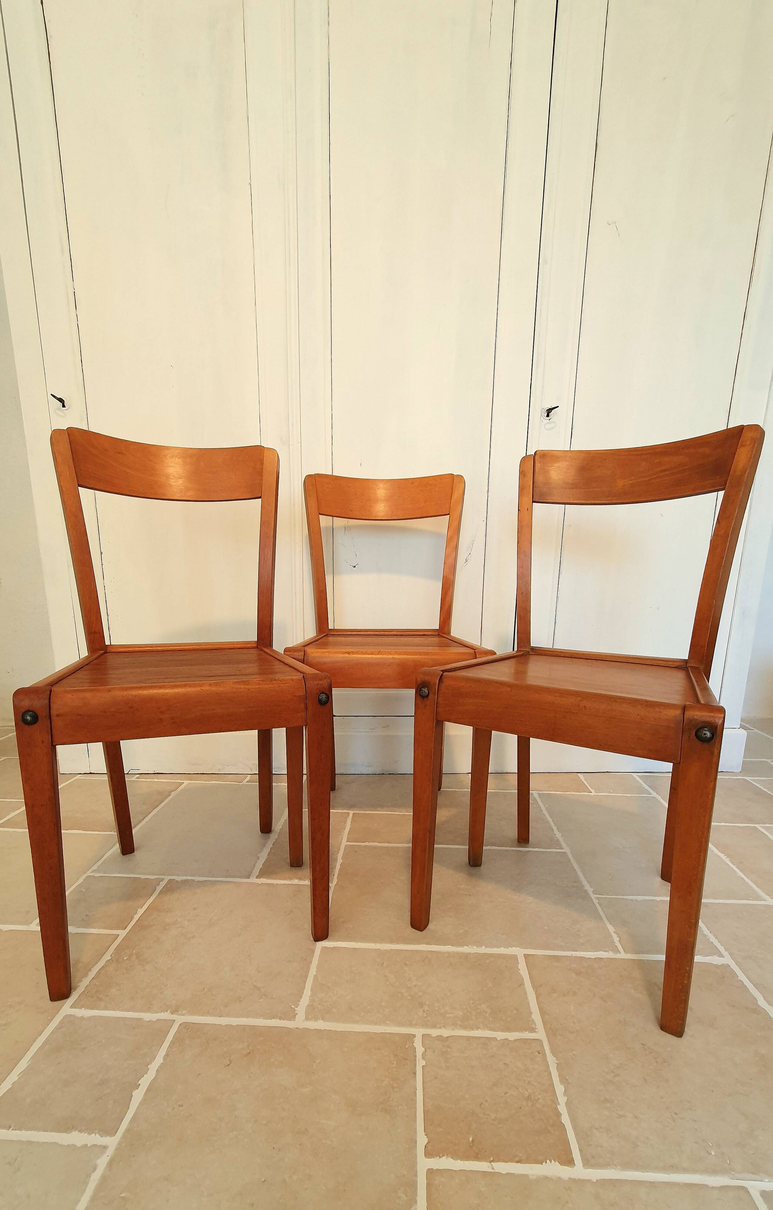 Lot de 3 chaises Stella vintage