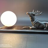 Lamp marble support deer Regulates