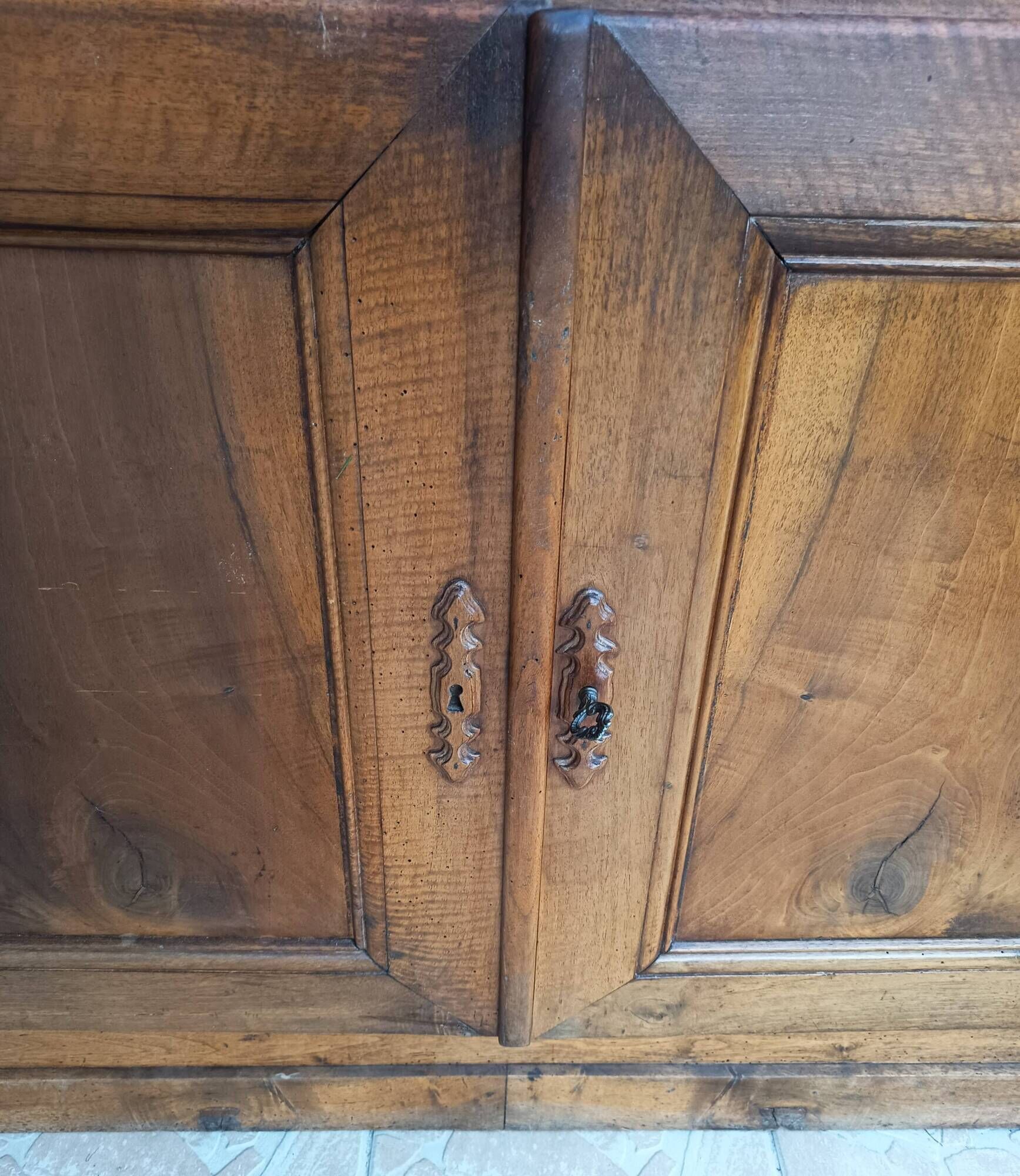 Rustic walnut sideboard