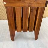 Tabouret, panier linge vintage en bois