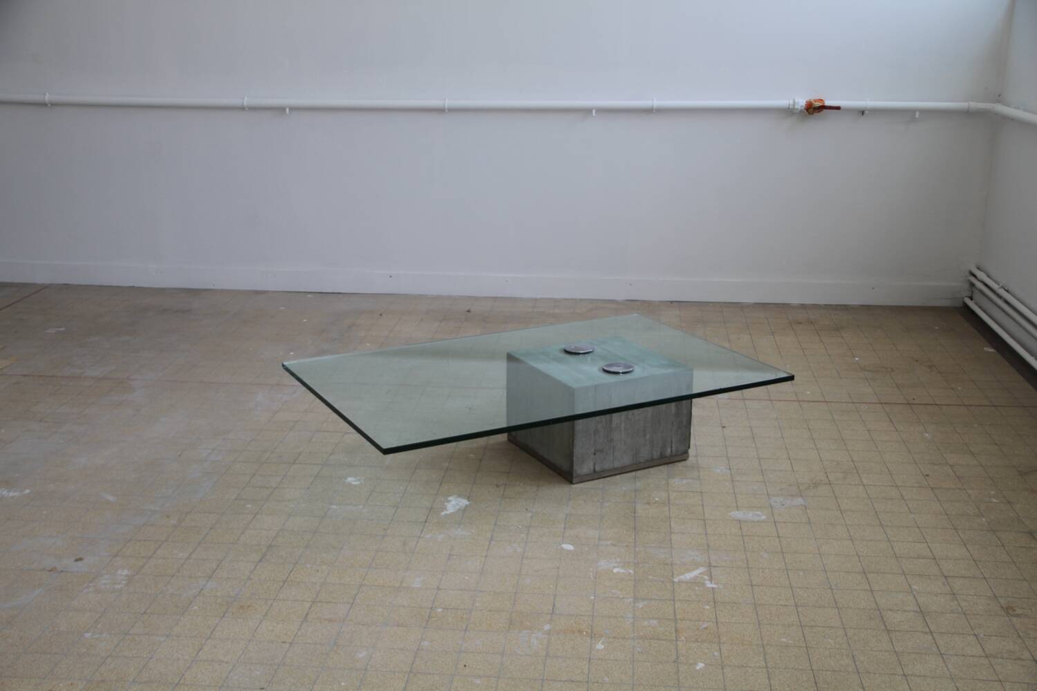 Table basse verre saporiti 1970
