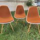 Three DSW chairs by Eames, Vitra edition