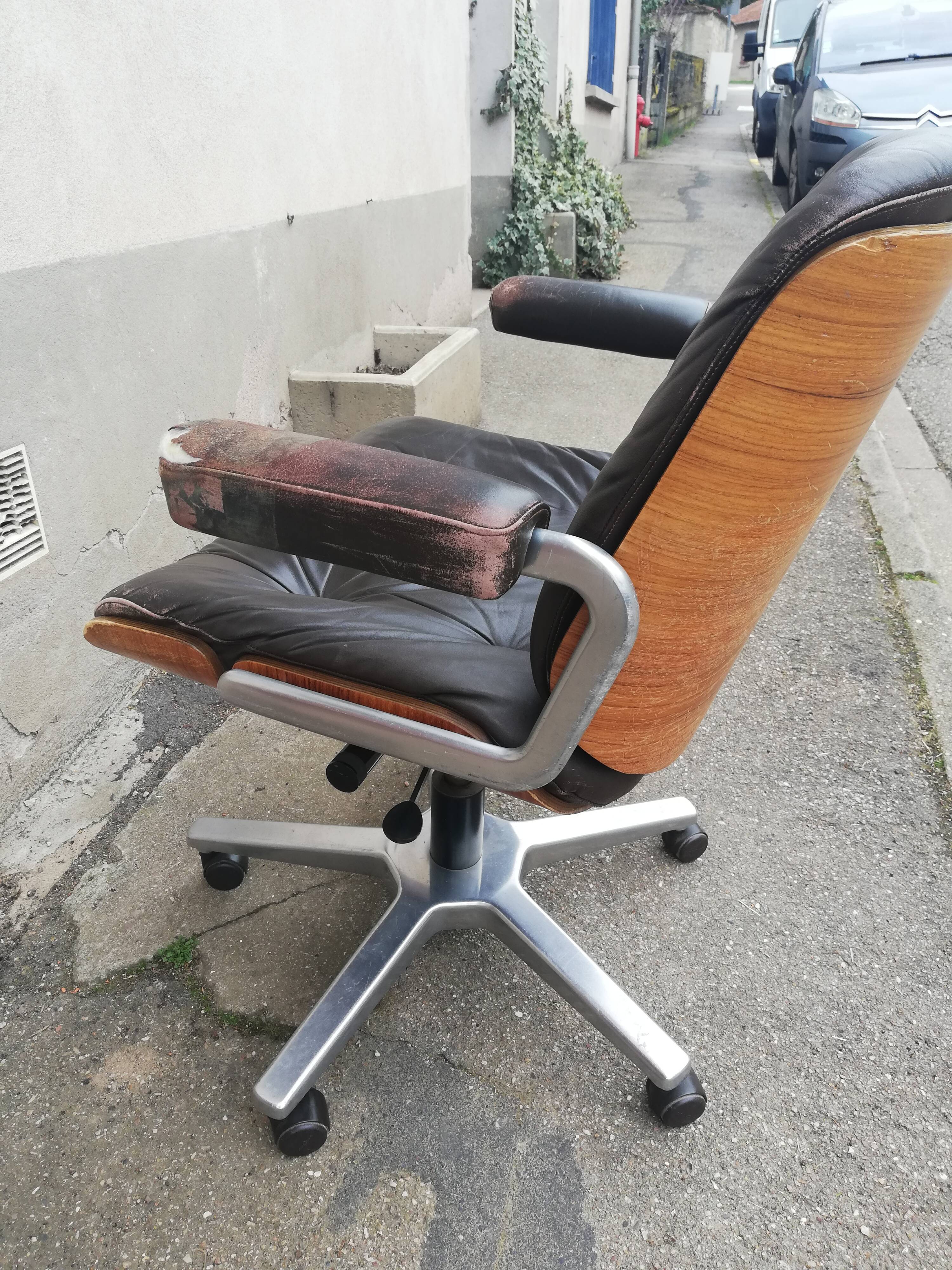 Stoll leather armchair