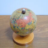 Mid-century Small Globe with  Wooden Base, by prof Paul Rath,1950‘s