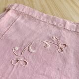 Old tea tablecloth, embroidered linen