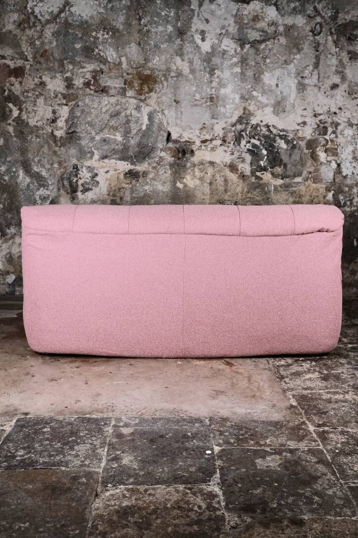 Canapé vintage rose, made in France, 1980s