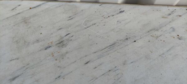 Console, Cache Radiateur En Fer Forgé Et Marbre, Meuble D'appui