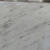 Console, cache radiateur en fer forgé et marbre, meuble d'appui