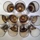 Set of 11 glasses, design by Roland Pösch Gral Glas, vintage 70s.