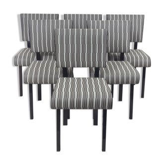 Ensemble de six chaises Art déco fabriquées en Tchéquie des années 1930