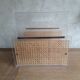 Plexiglas and cannage magazine holder