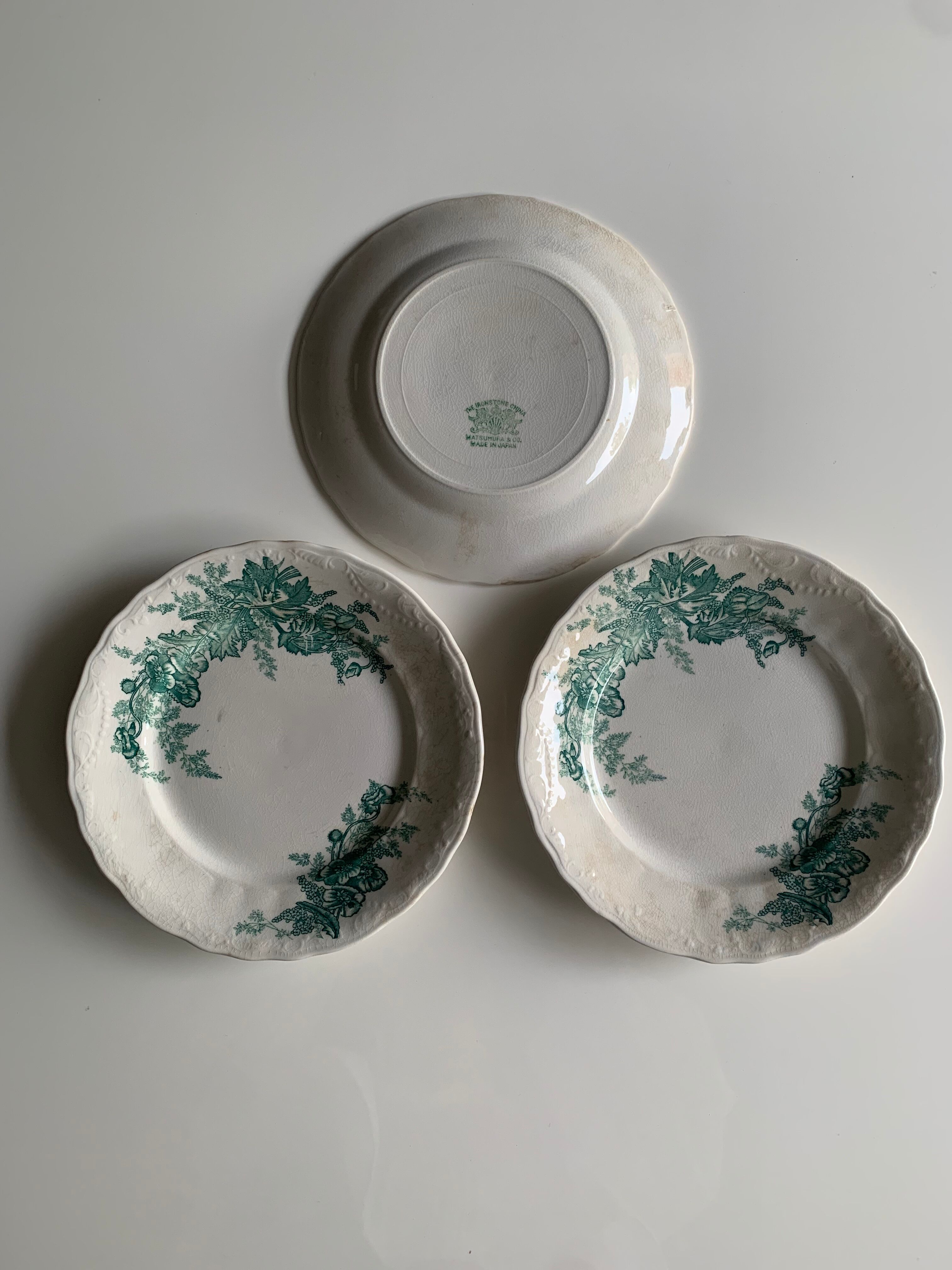 Set of 3 dessert plates Matsumura & co, made in Japan