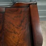 Art Deco chest of drawers in flamed mahogany with 5 drawers