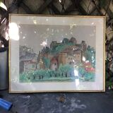 Tableau village fortifié
