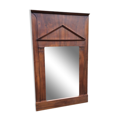 Miroir trumeau 19ème empire biedermeir noyer - 170x100cm