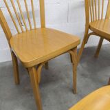 Set of 4 Baumann bistro chairs model 153 stamped 1981.