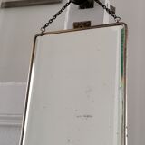 Bevelled barber mirror to hang