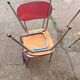 2 chaises en formica rouge années 70